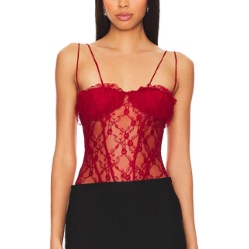 NWT free people maroon if you dare body suit